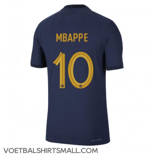 Frankrijk Kylian Mbappe #10 Voetbalkleding Thuisshirt WK 2022 Korte Mouwen